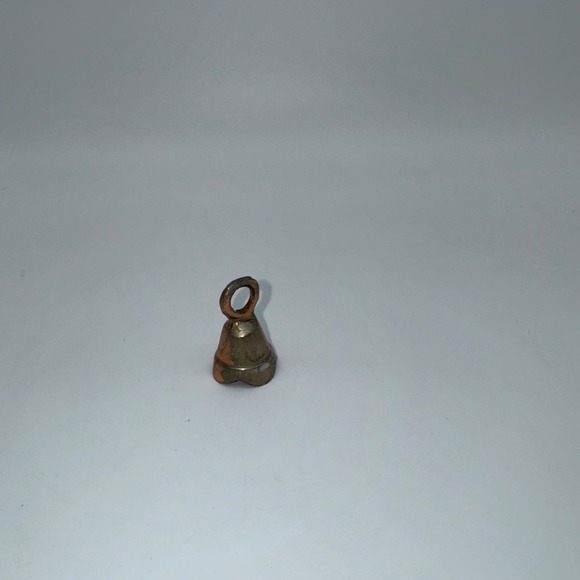 Small Metal Bell Charm Pendant with Loop for Jewelry Making Crafts - Picture 2 of 5